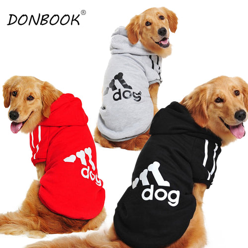 Large Size Dog Clothes for Big Dogs Golden Retriever Winter Pet Hoodie Sportswear 2XL-9XL